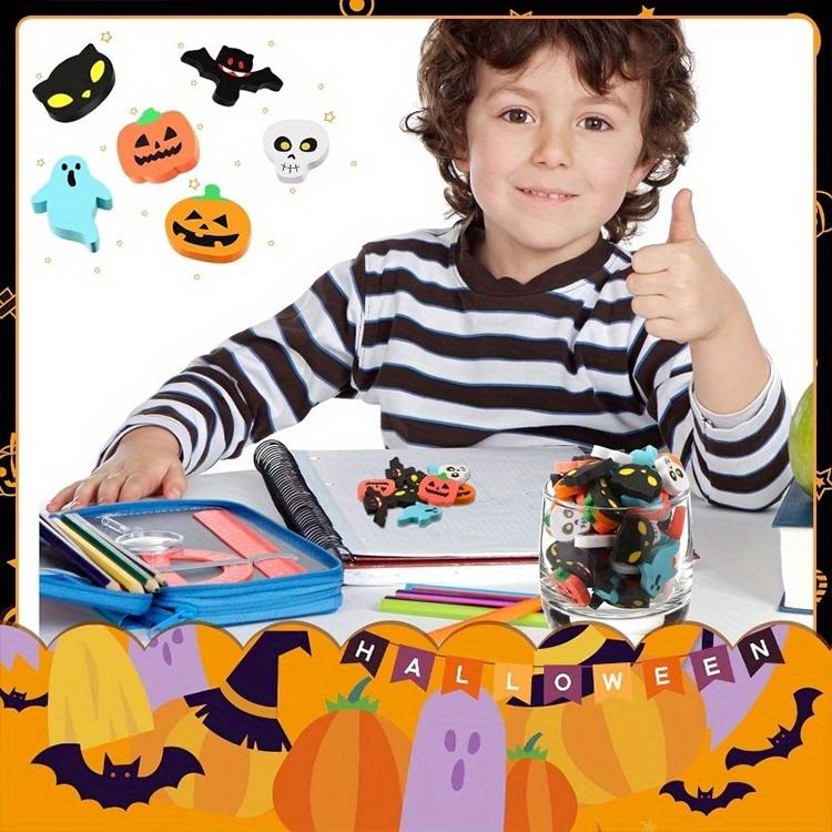 5 PCS/Pack Cute Cartoon Halloween Themed Eraser