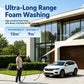 Handheld foam washing car washer gun with long spray stream from nozzle