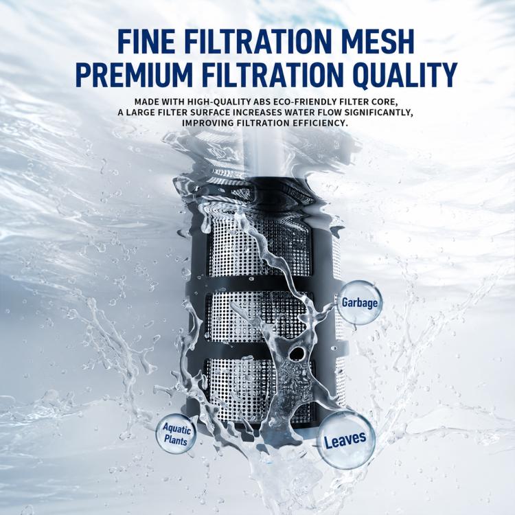 Water filtration mesh core for car washer system shown with water droplet