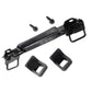 Black child seat mounting bracket bar with mounting holes, clips, and bolts