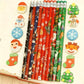 12 PCS/Pack Holiday Themed Writing Pencil with Eraser