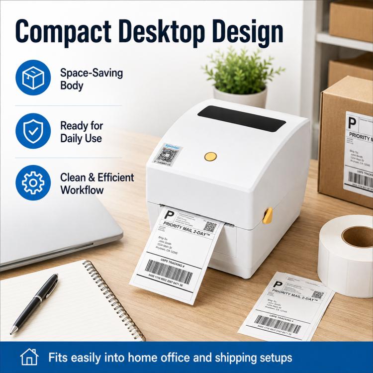 Xprinter XP-429B 4 inch Desktop Thermal Barcode Label Printer with Bluetooth and USB 2.0 Port