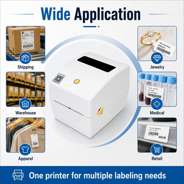 Xprinter XP-429B 4 inch Desktop Thermal Barcode Label Printer with Bluetooth and USB 2.0 Port