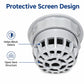 Grey protective filter screen with vented grid and red-ring sealing edge