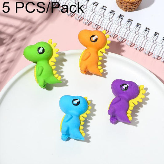 5 PCS/Pack Cute Cartoon Creative 3D No-Residue Eraser, Random Color Delivery