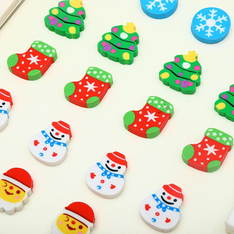 5 PCS/Pack Christmas Creative Cartoon Eraser, Mini, Large