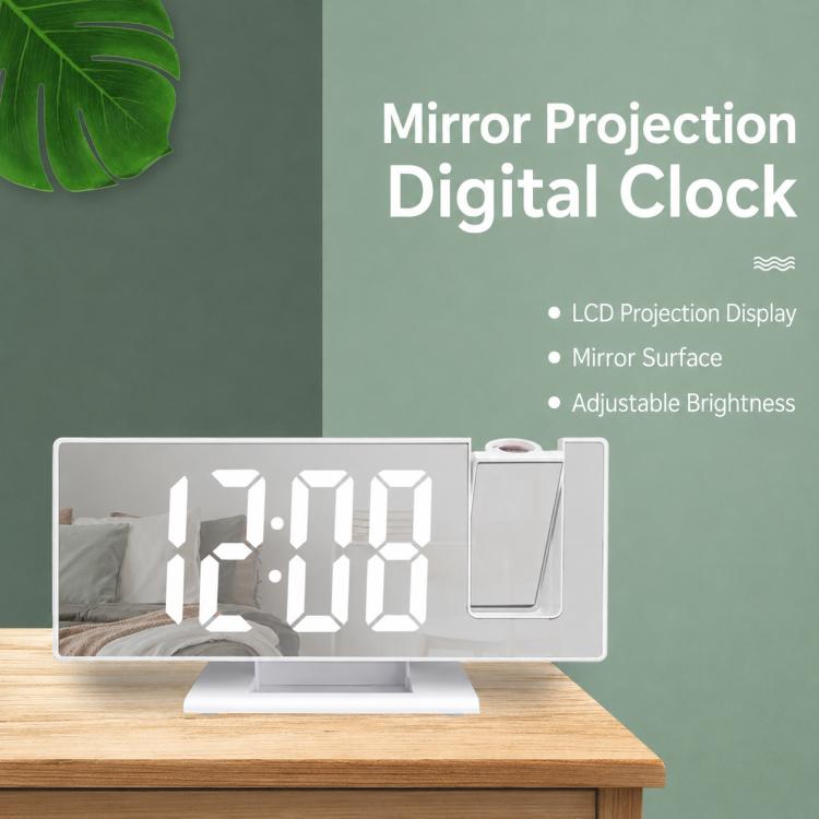 DS-3618LP LED Mirror Projection Electronic Clock Multifunctional Large Display Digital Alarm Clock