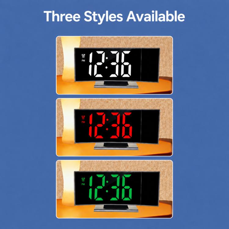 DS-3621LP Multifunctional Alarm Clock, 180 Degree Rotating Projection LED Display Electronic Clock