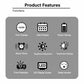 DS-3621LP Multifunctional Alarm Clock, 180 Degree Rotating Projection LED Display Electronic Clock