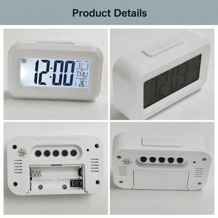 DS-2019 Multifunctional LCD Backlit Calendar Electronic Clock