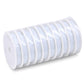Beading wire spool with white coils wound on a white plastic roll