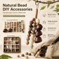 Natural bead DIY accessories kit with hanging charm beads and braided cord strap