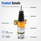 Shutdown solenoid valve with threaded rod, mounting bracket, and terminal studs on body