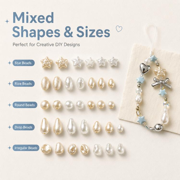 Irregular Faux Pearl Beads DIY Accessories for Phone Straps