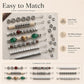 Assorted metallic spacer beads for layered DIY designs, polished silver cubes and rounds