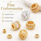 Gold-tone and silver-tone textured zircon spacer beads with crystal accents