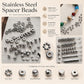Tarnish-Resistant Titanium Steel Spacers and Beads DIY Accessories for Phone Straps