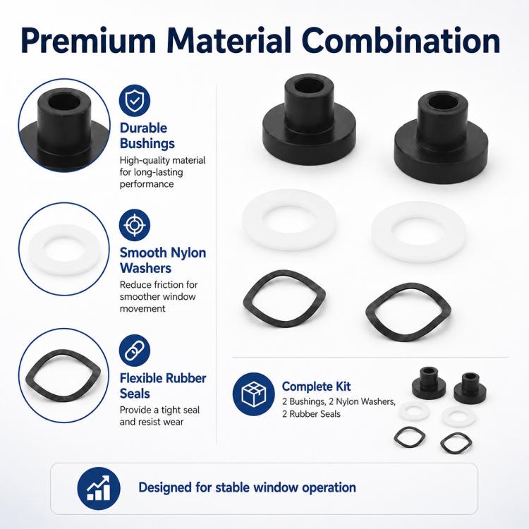 2 PCS/Pack Car Front Window Bushing Kit for Mazda Miata MX-5 1990-2005 909-925