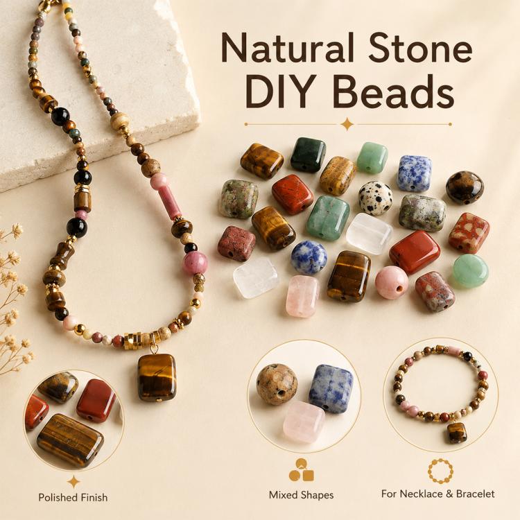 10PCS/Set Natural Loose-bead DIY Accessories for Bracelets and Necklaces
