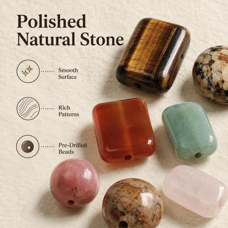 10PCS/Set Natural Loose-bead DIY Accessories for Bracelets and Necklaces
