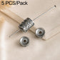 Vintage silver spacers: patterned tube bead and two round coin beads, small hole centers