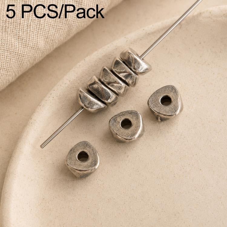 Vintage silver spacer beads set, cube spacer beads with open centers on a wire strand