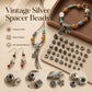 Tarnish-Resistant Vintage Silver Spacers and Beads DIY Accessories