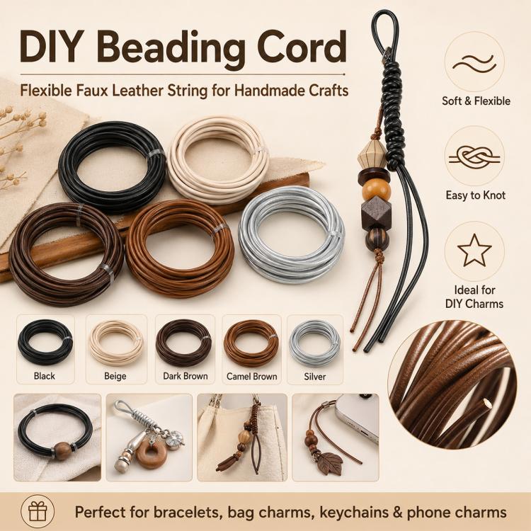 3mm Versatile PU Leather String DIY Accessory Beading Wires