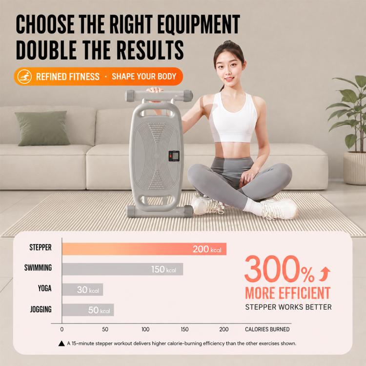 2 in 1 Home Fitness Equipment Stepper