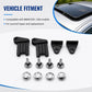 Sunroof repair kit for vehicle: four black clips and chrome rivets
