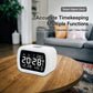 White LED digital alarm clock with temperature display and night light