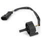 Fuel water sensor wiring harness with two black electrical plugs and colored wires