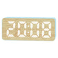 DS-5821L Multifunctional Bamboo Texture Smart LED Digital Display Electronic Alarm Clock