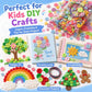 Kids craft buttons kit with assorted round resin buttons and colorful wire