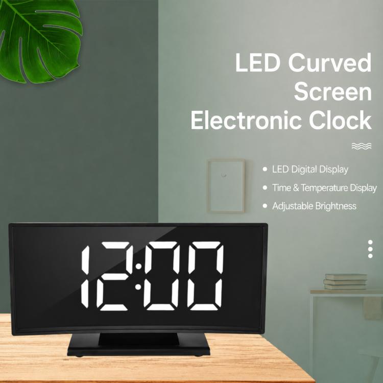 DS-3621L-2 Multifunctional LED Curved Screen Display Electronic Digital Clock
