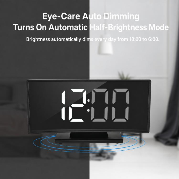 DS-3621L-2 Multifunctional LED Curved Screen Display Electronic Digital Clock