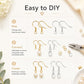 DIY earring hooks set with gold and silver hook styles for bead and charm making