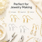 Jewelry making DIY ear hooks assortment in gold and silver with included accessories