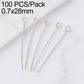 Silver-colored head pins with loop, 0.7x28mm, set of 5 DIY charm earring findings