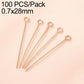 Rose gold-plated head pins with loop, 0.7x28mm, set of 5 jewelry making findings