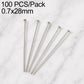 Silver-colored head pins with loop, 0.7x28mm, set of 5 charm earring findings