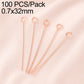 Rose gold-tone bead head pins with loop heads, 0.7x32mm, multiple pins
