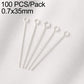 Silver-plated loop head pins, 0.7x35mm, 5 pins shown