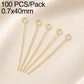 Gold tone bead head pins 0.7x40mm, straight pins with looped heads for DIY earrings