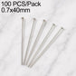 Silver-tone bead head pins with loop tops, 0.7x40mm, 100 pcs per pack