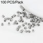 Silver-tone crimp end beads, small metal tube flat separator clips for DIY jewelry