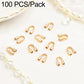 Gold-tone U-shaped horseshoe clasp bracelet closure, 100 pcs