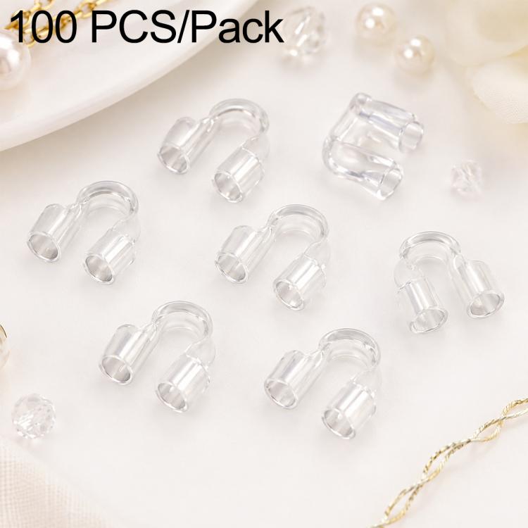 Clear U-shaped horseshoe clasp bracelet closure, 100 pcs