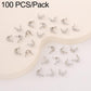 Silver dual-loop crimp cover knot beads, bead caps for DIY jewelry tassel closure, 100-pack