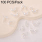 Silver-tone double-loop end caps with clear stones for bead-and-jewelry closures, assorted